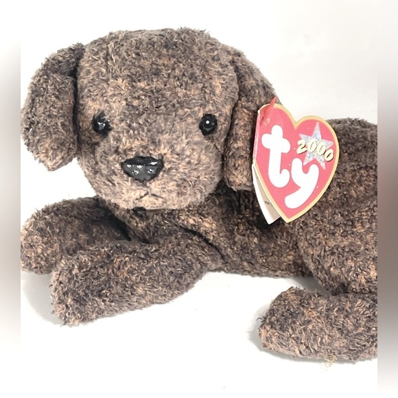 “Fetcher” Chocolate Brown Labrador Beanie Baby 2000 Dog Puppy TY Beanie Babies - Picture 1 of 7